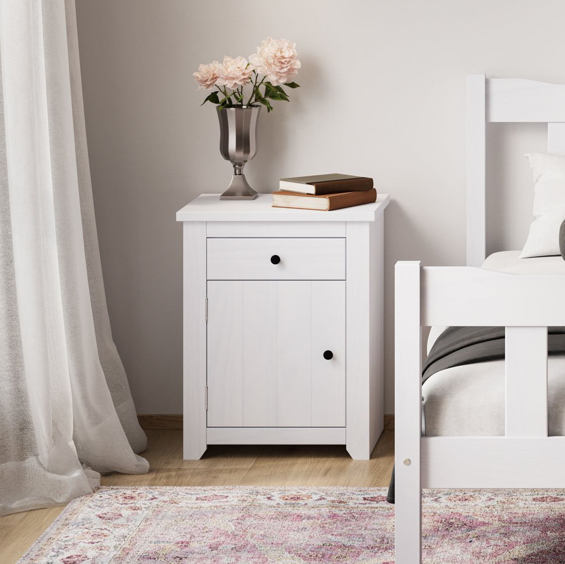 HAVANA WHITE BEDSIDE CABINET
