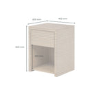 Oakham Ribbed Oak Bedside One Drawer