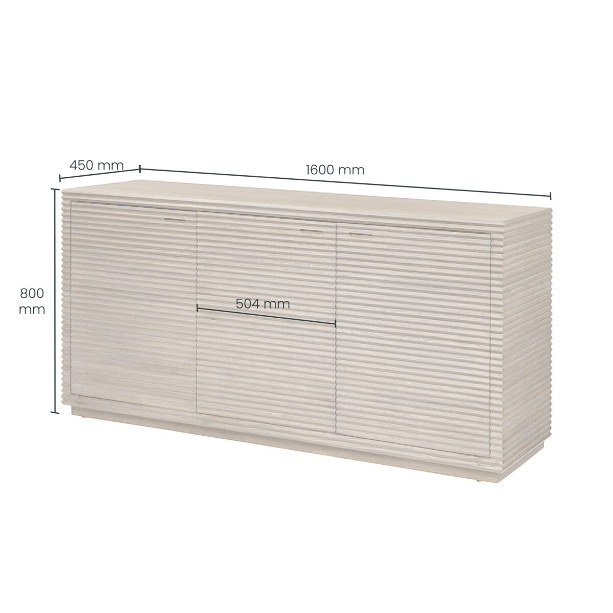 Oakham Ribbed Oak Sideboard