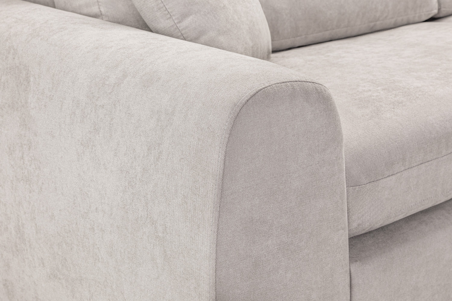 Winnie Cinema Lounge Sofa And Footstool In Beige Boucle Fabric