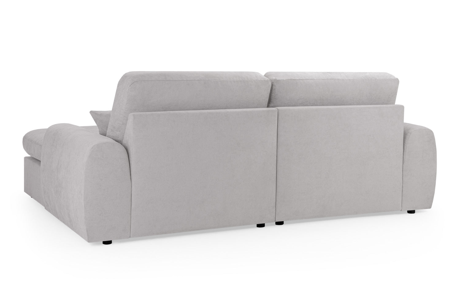 Winnie Cinema Lounge Sofa And Footstool In Light Grey Boucle Fabric