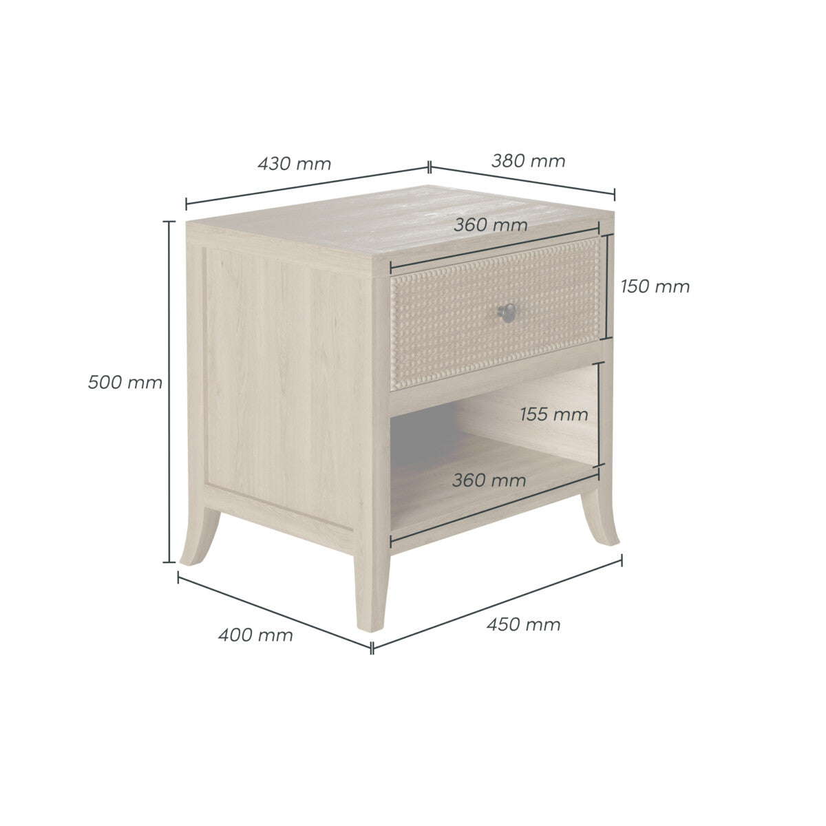 Swoon Bedside table One Drawer