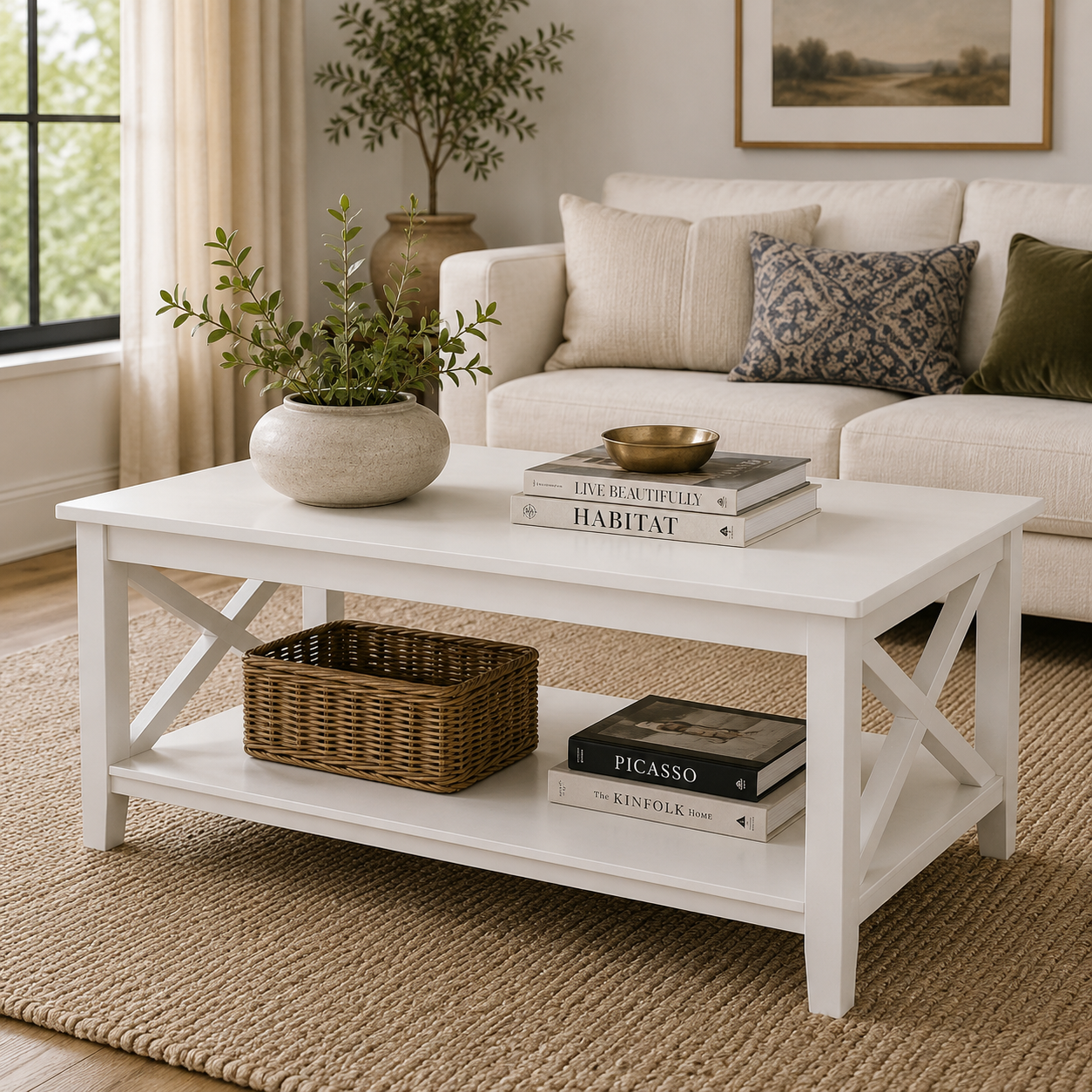 Heritage Ivory Rectangular Coffee Table
