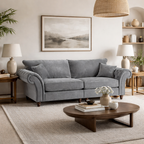 Windsor Fullback Sofa Grey 4 Seater