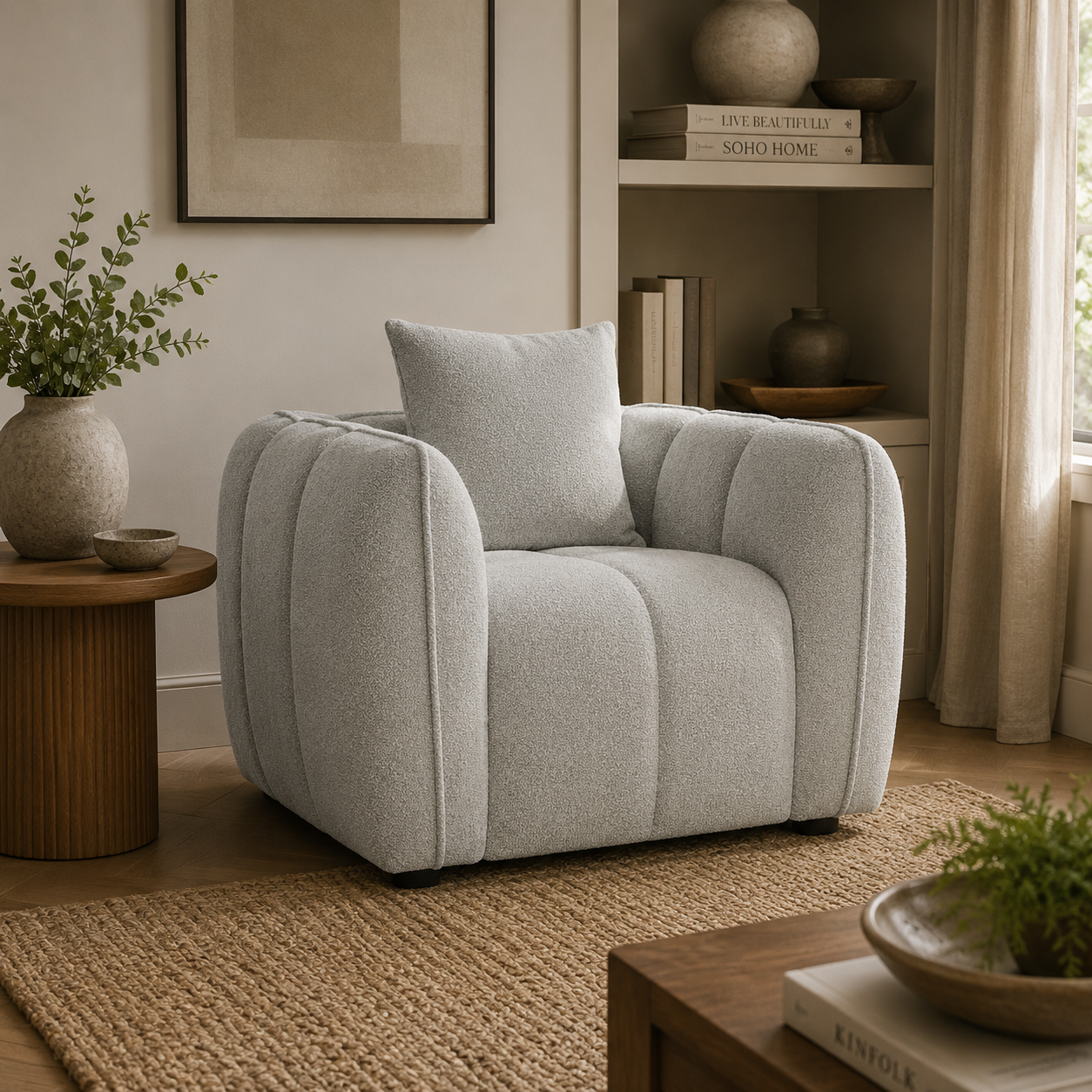 Venice Sofa Grey Armchair