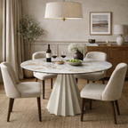 Skye Extending Dining Table Champagne & Sunset Vein
