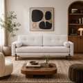 Hudson Sofa Neutral With Wooden Legs