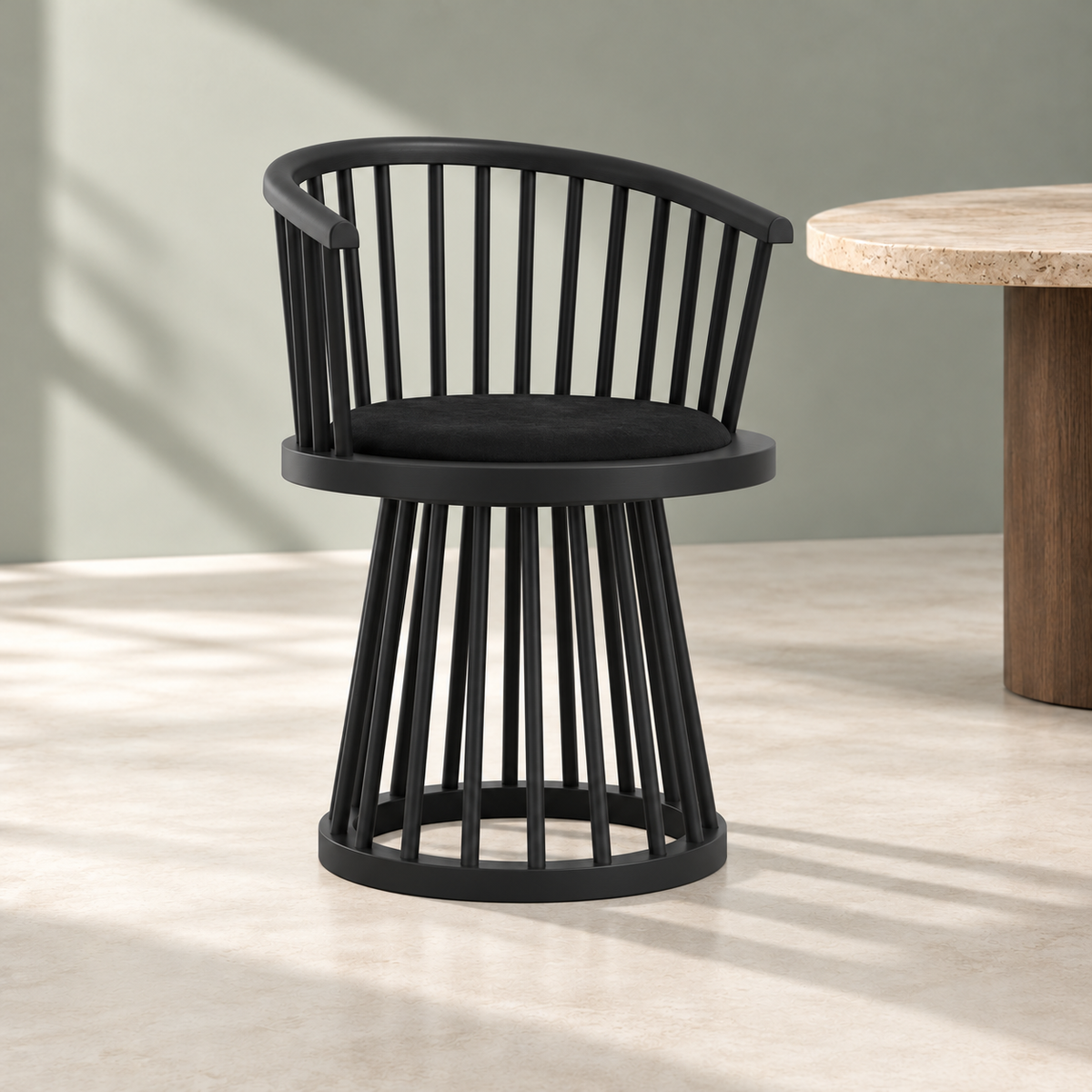 LINA BLACK / BLACK DINING CHAIR