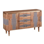 Metz Acacia Wood 2 Doors 3 Drawers Sideboard