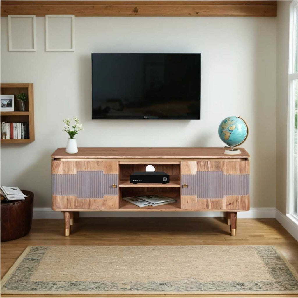 Metz Acacia Wood TV unit
