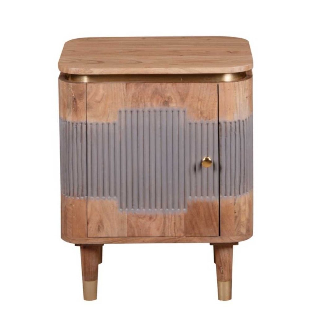 Metz Acacia Wood Bedside Table