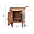 Metz Acacia Wood Bedside Table