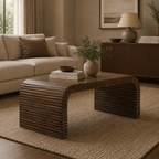 Bambusa Bamboo Inlay Curved Coffee Table
