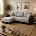 Cimiano Sofabed Black/Grey Left Hand Facing Corner Eastley | Kip | Quercioli | Barete | Metropolitan | Portobello | Aissa Style