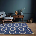 Albany Rug 080x150cm Ogee Blue Rug