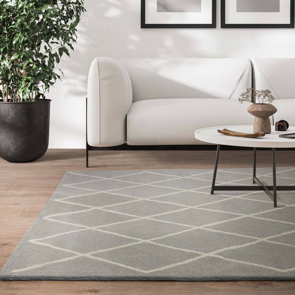 Albany Rug 160x230cm Diamond Silver Rug