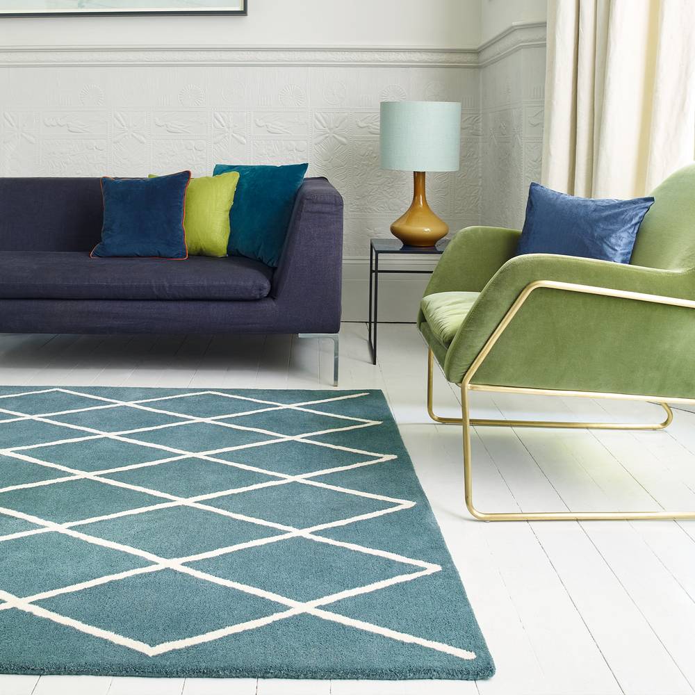 Albany Rug 120x170cm Diamond Teal Rug
