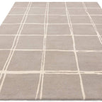 Albany Rug 200x290cm Grid Silver Rug