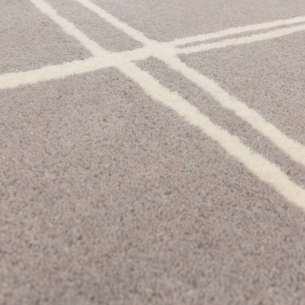 Albany Rug 200x290cm Grid Silver Rug