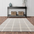 Albany Rug 200x290cm Grid Silver Rug