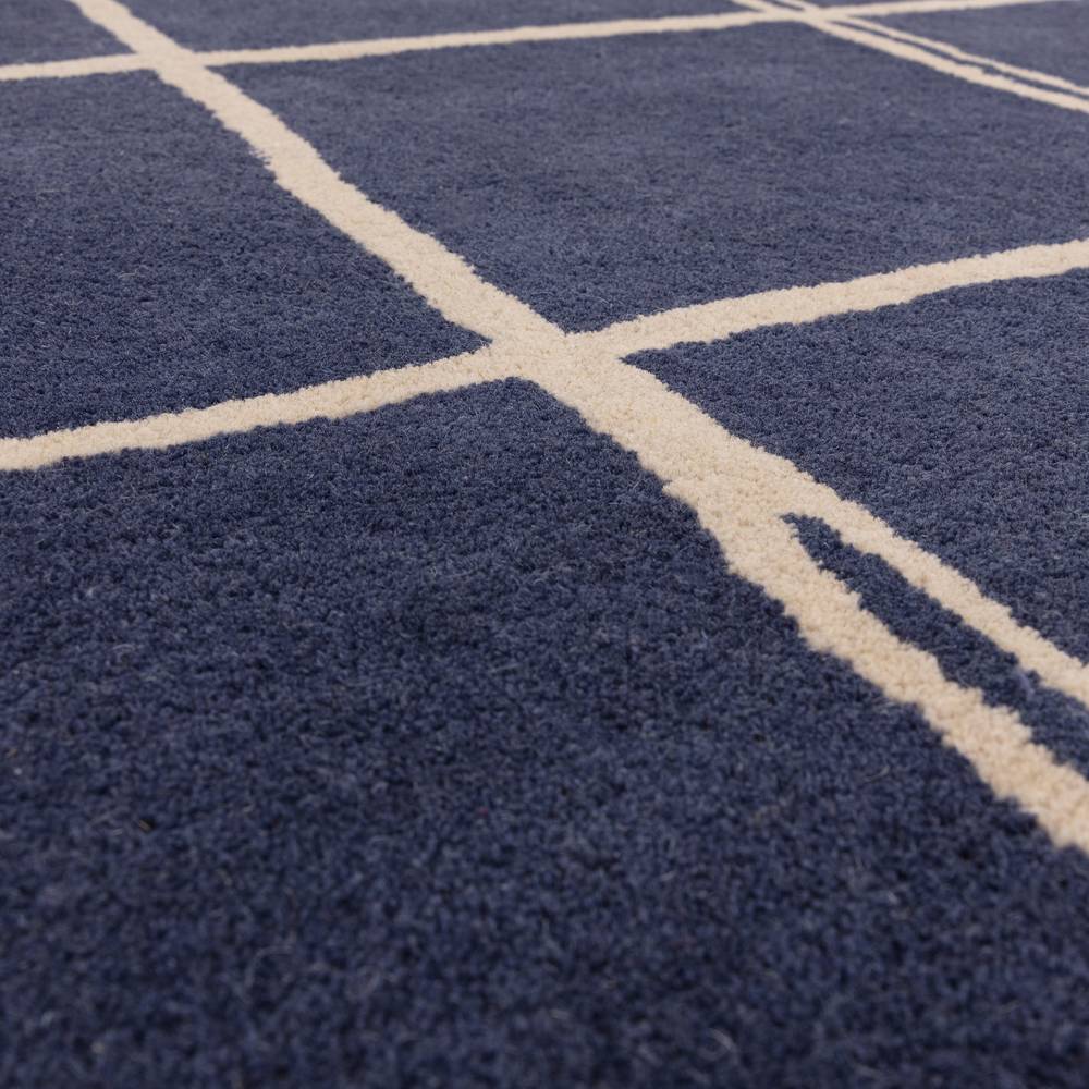 Albany Rug 120x170cm Grid Marine Rug