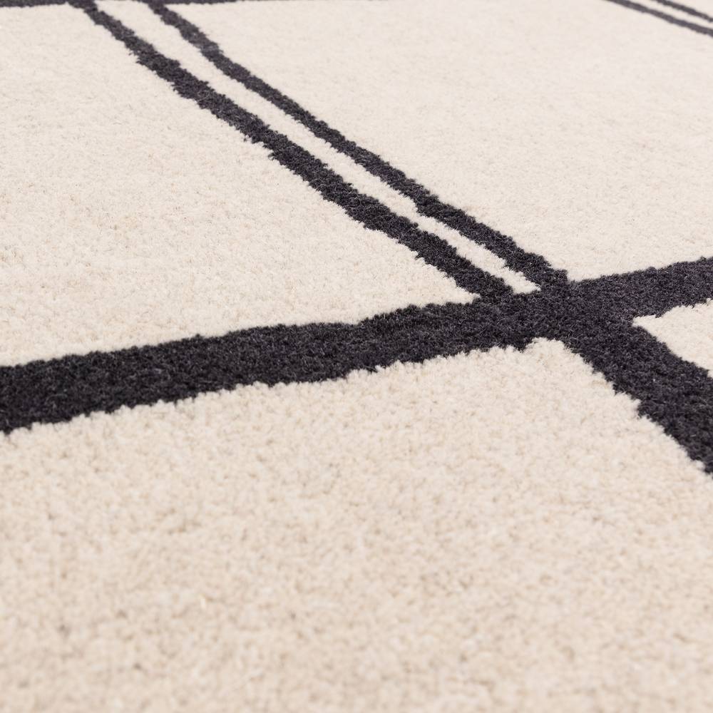 Albany Rug 200x290cm Grid Monochrome Rug