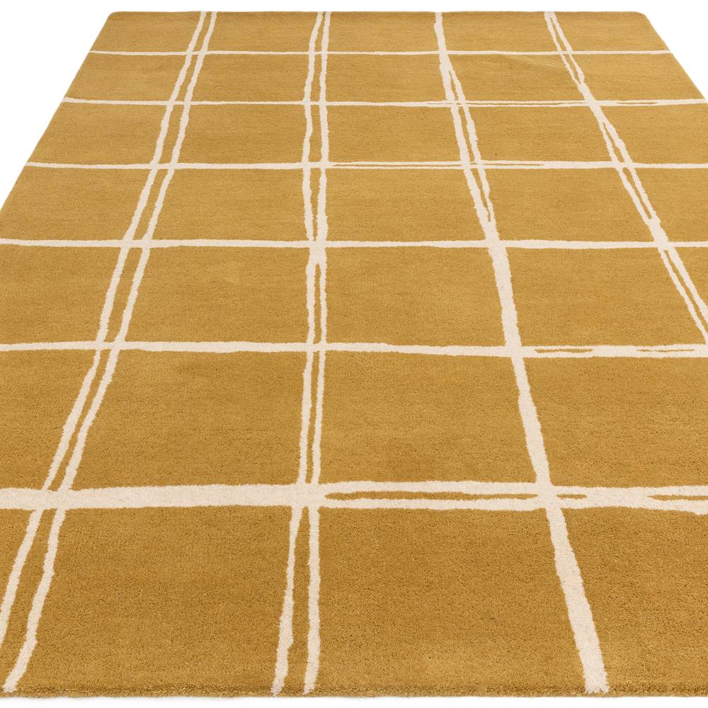Albany Rug 120x170cm Grid Gold Rug
