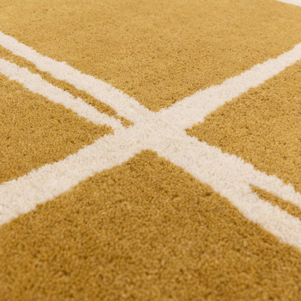 Albany Rug 200x290cm Grid Gold Rug
