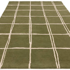 Albany Rug 120x170cm Grid Olive Rug