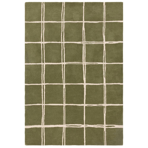 Albany Rug 080x150cm Grid Olive Rug