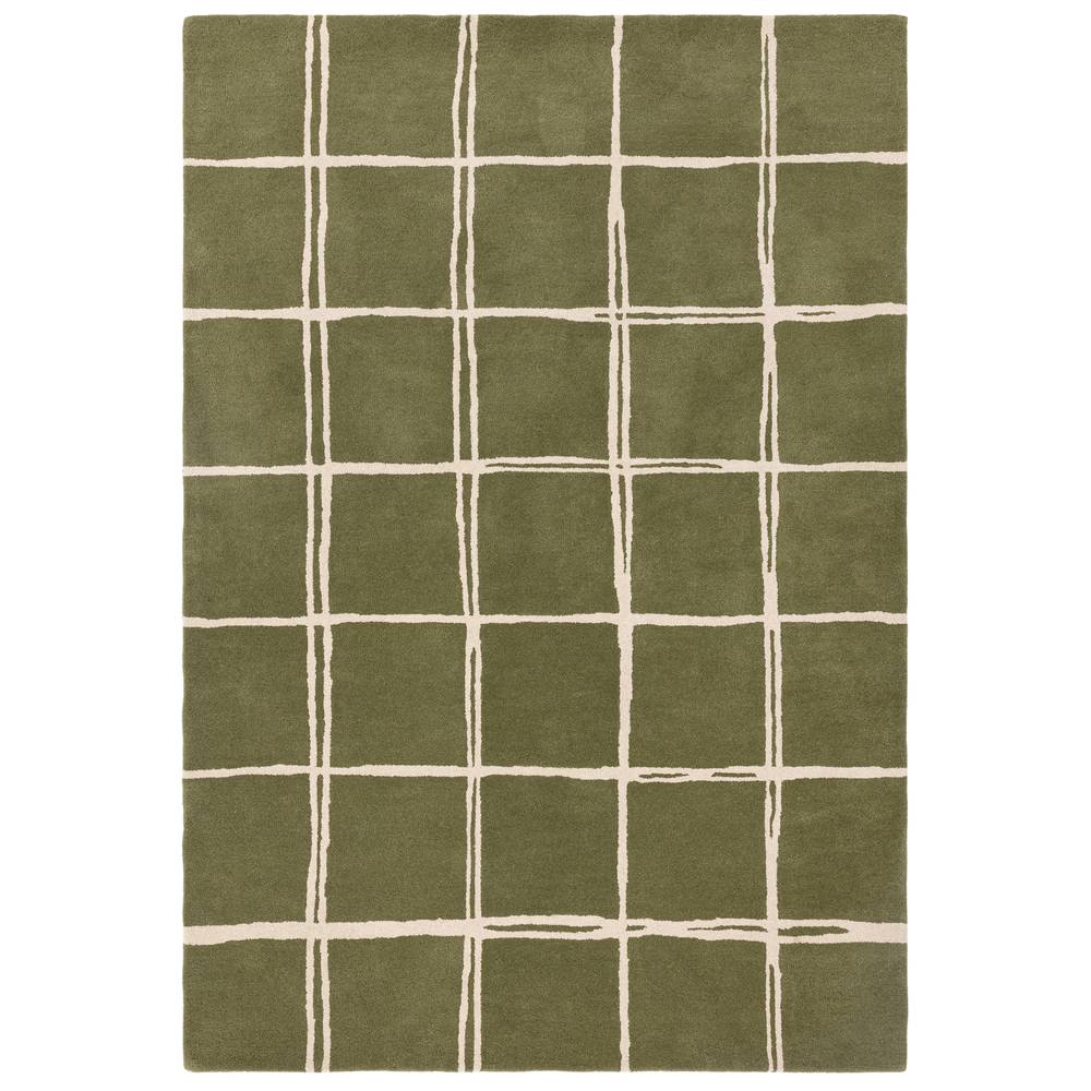 Albany Rug 120x170cm Grid Olive Rug