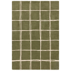Albany Rug 200x290cm Grid Olive Rug