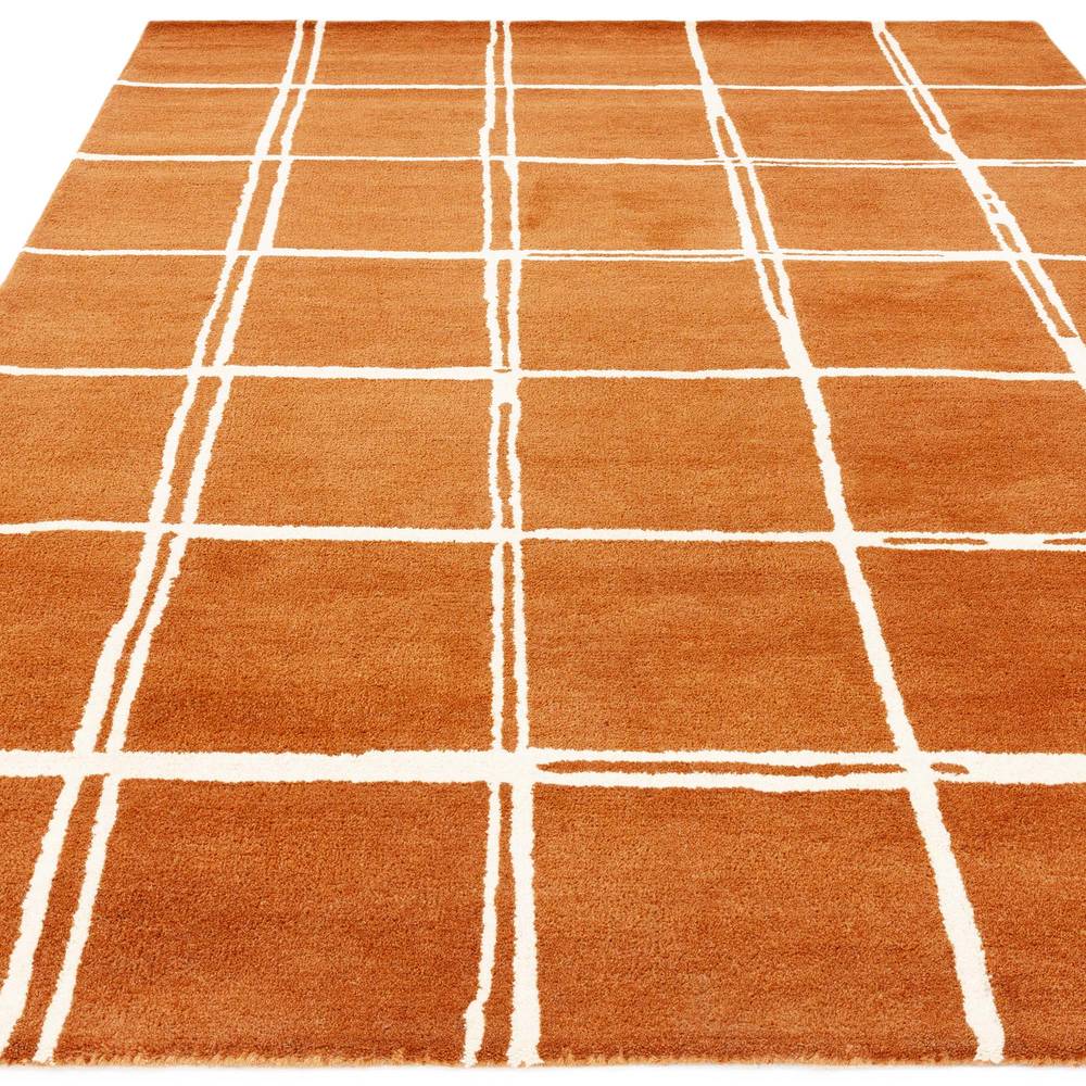 Albany Rug 120x170cm Grid Rust Rug