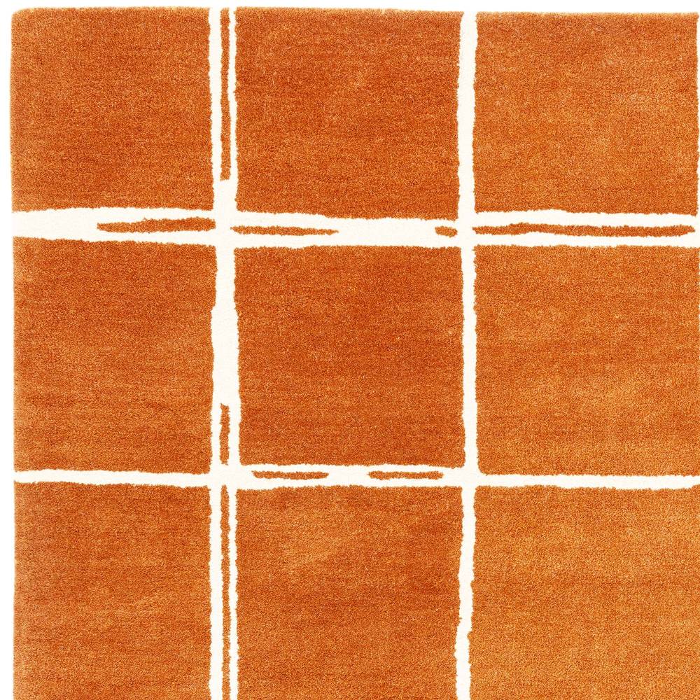 Albany Rug 200x290cm Grid Rust Rug
