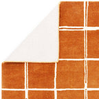Albany Rug 200x290cm Grid Rust Rug