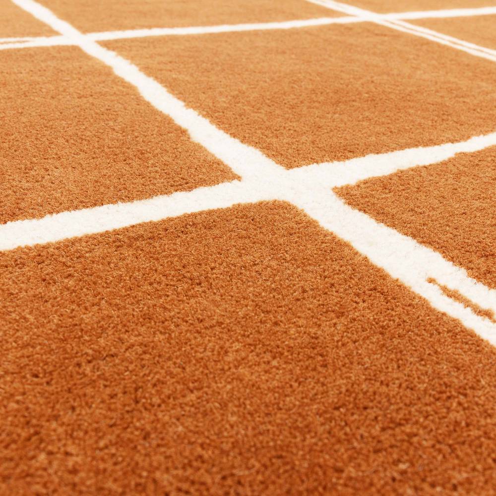 Albany Rug 120x170cm Grid Rust Rug