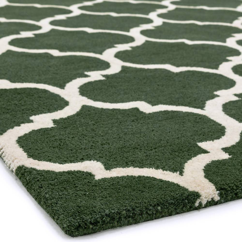 Albany Rug 080x150cm Ogee Green Rug