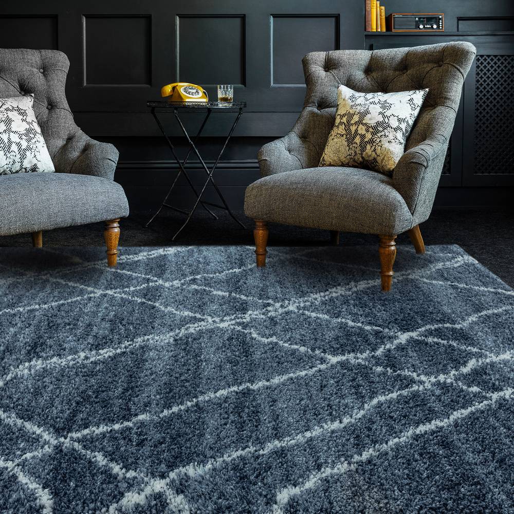 Alto 200x290cm AL01 Blue & Cream Rug