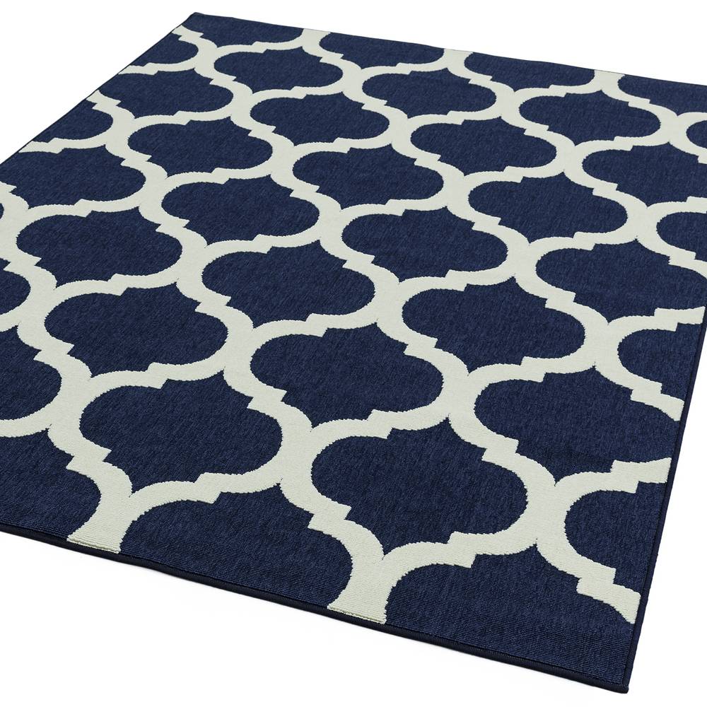 Antibes 200x290cm AN02 Blue Trellis Rug