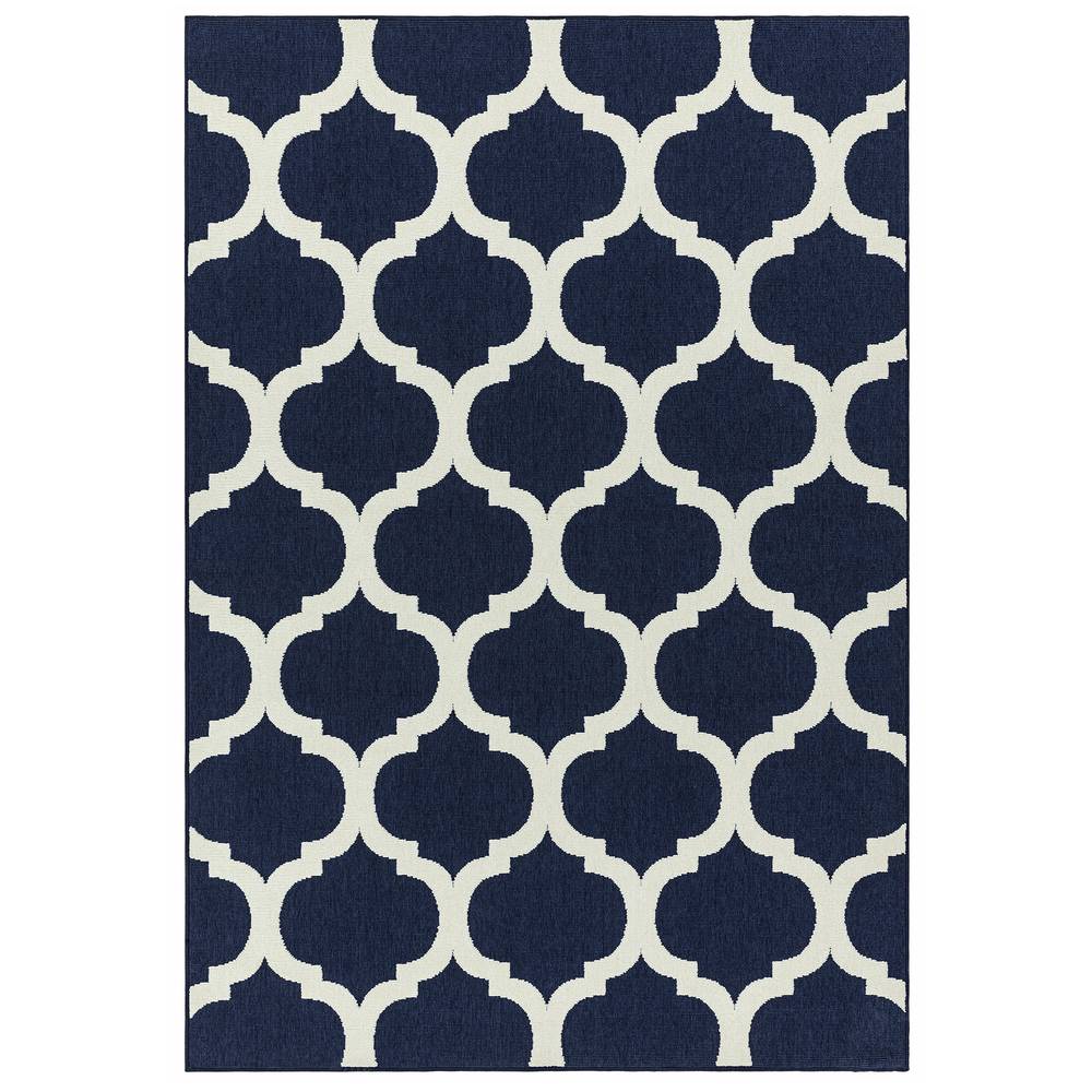 Antibes 200x290cm AN02 Blue Trellis Rug