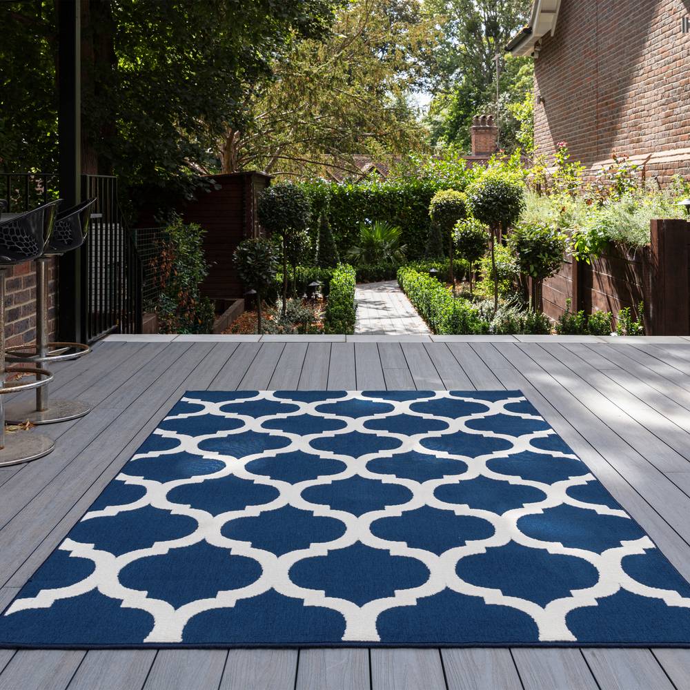 Antibes 200x290cm AN02 Blue Trellis Rug