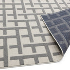 Antibes 080x150cm AN03 White/Grey Grid Rug