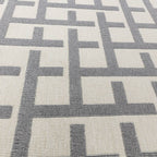 Antibes 120x170cm AN03 White/Grey Grid Rug