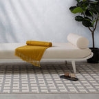 Antibes 120x170cm AN03 White/Grey Grid Rug