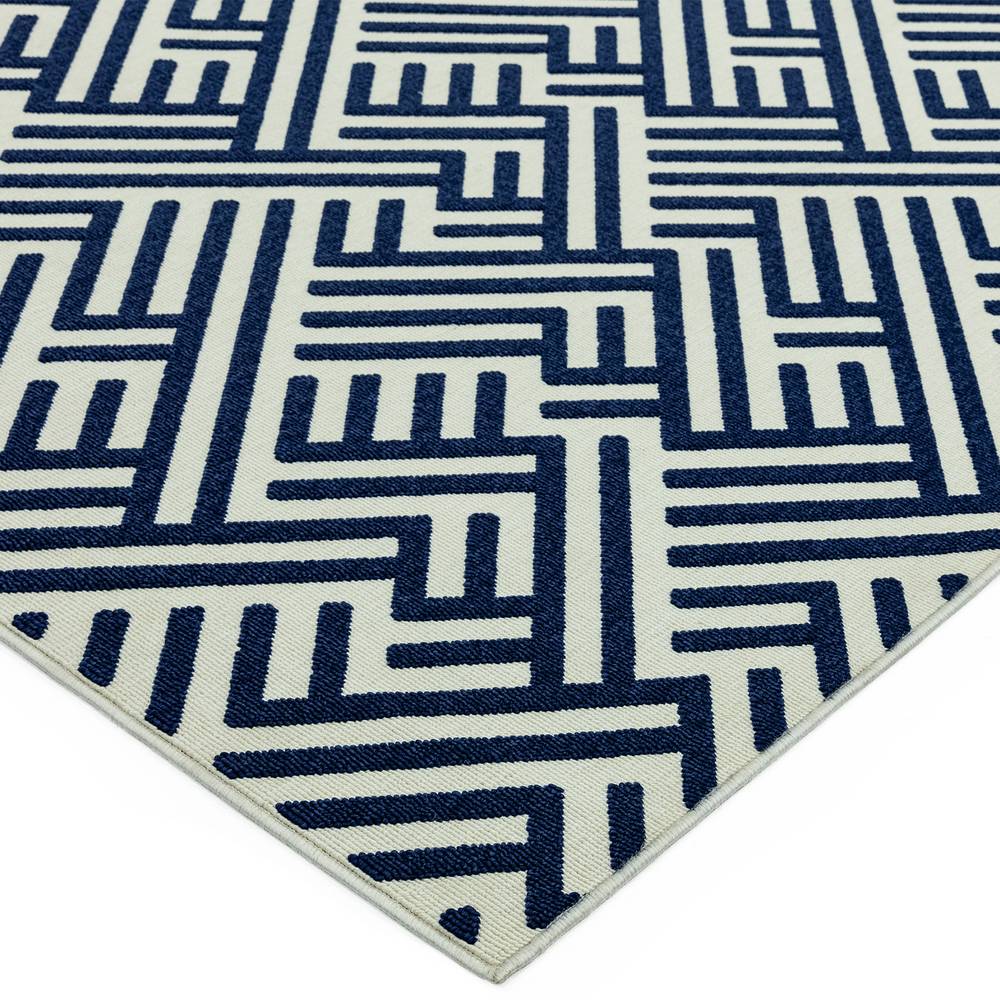 Antibes 200x290cm AN04 Blue/White Linear Rug