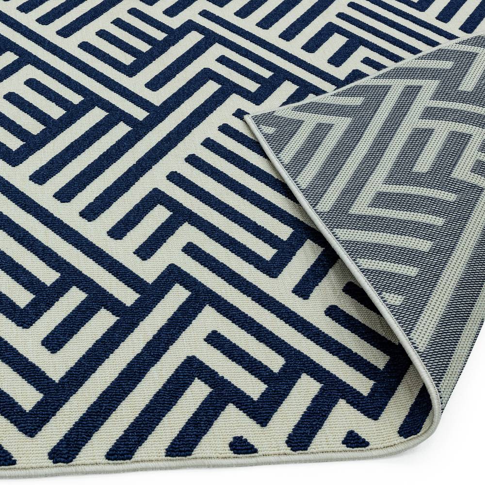 Antibes 120x170cm AN04 Blue/White Linear Rug