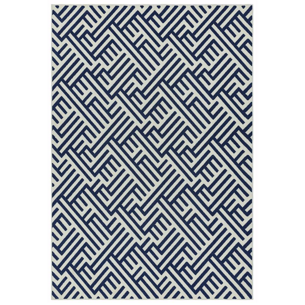 Antibes 120x170cm AN04 Blue/White Linear Rug