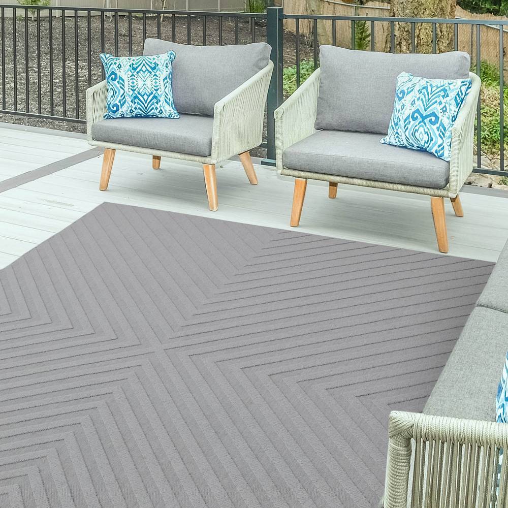 Antibes 120x170cm AN07 Light Grey Arrow Rug