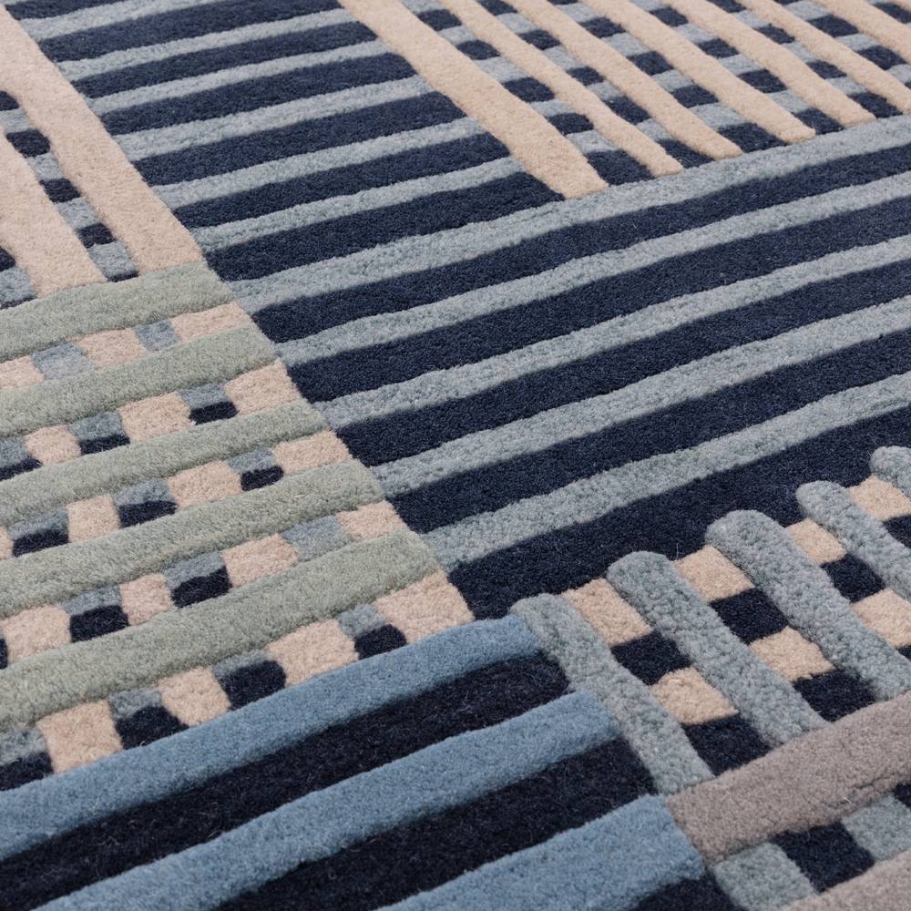 Aspect 120x170cm Blue Multi Rug