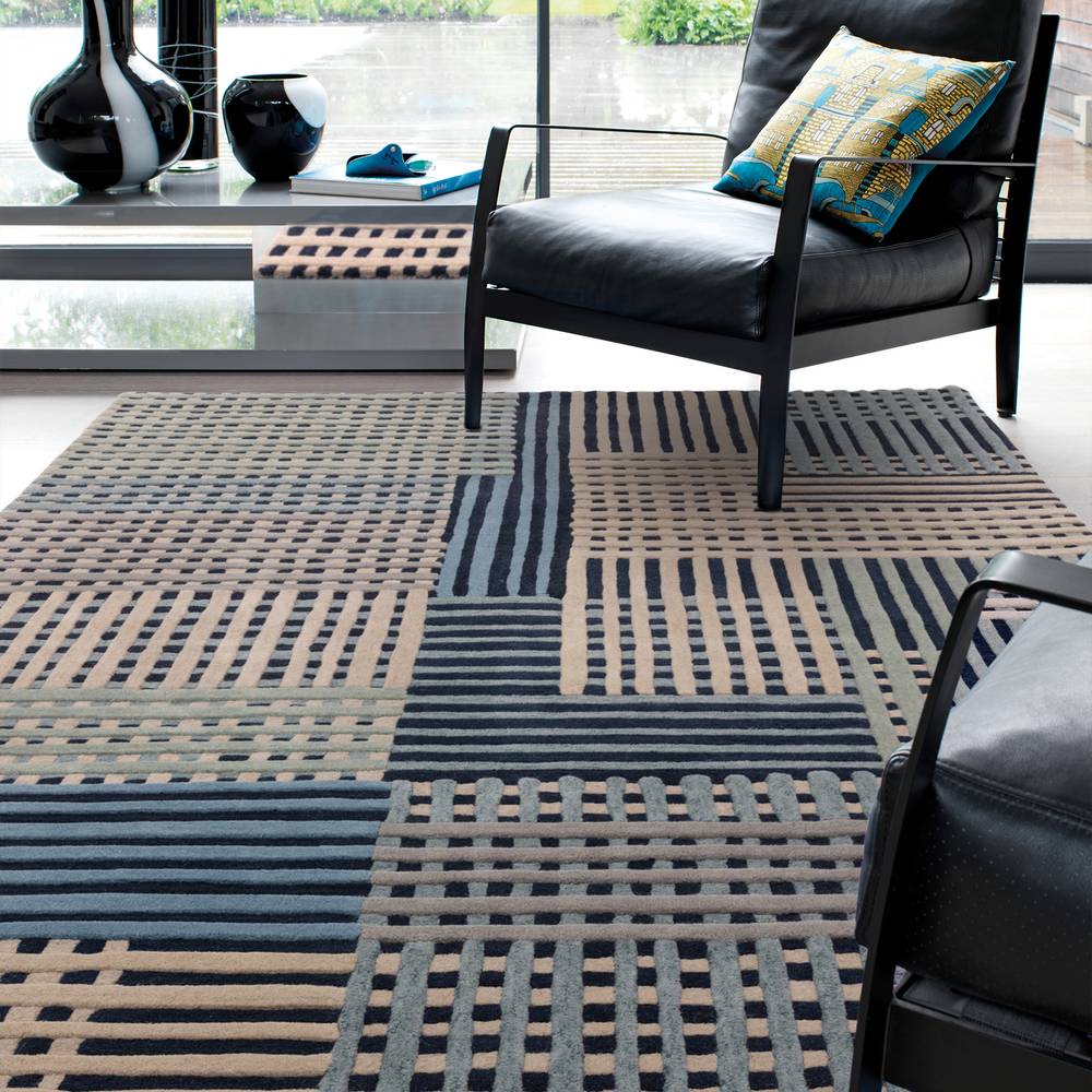 Aspect 200x290cm Blue Multi Rug